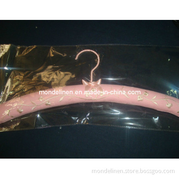 100%Cotton Hanger with Flower Embroidery (CH--001)